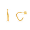 Sculptural Twist Gold Earrings 2
